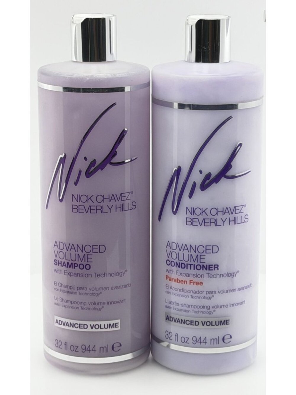 Nick Chavez Advanced Volume Shampoo & Conditioner 32 oz Set New Sealed